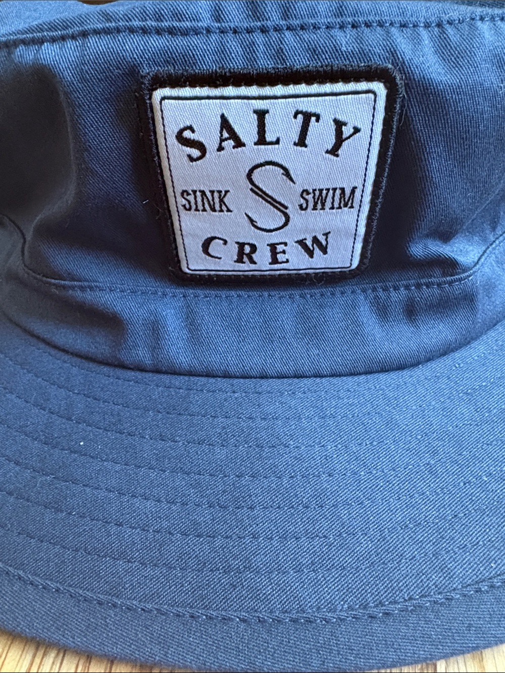 Salty Crew Navy Blue Bucket Boonie Hat with Chin Cord - Picture 2 of 5